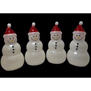 Holiday Time Snowman Pathway Markers 4-Count Globes Only Indoor/Outdoor Decor